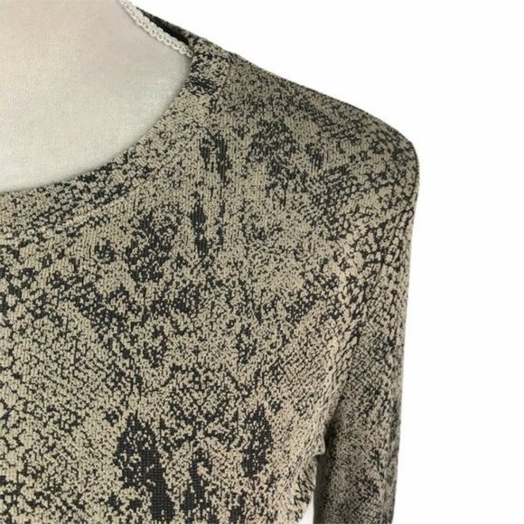 Philippe Adec Maille Beige Python Print Blouse ® - Picture 3 of 10